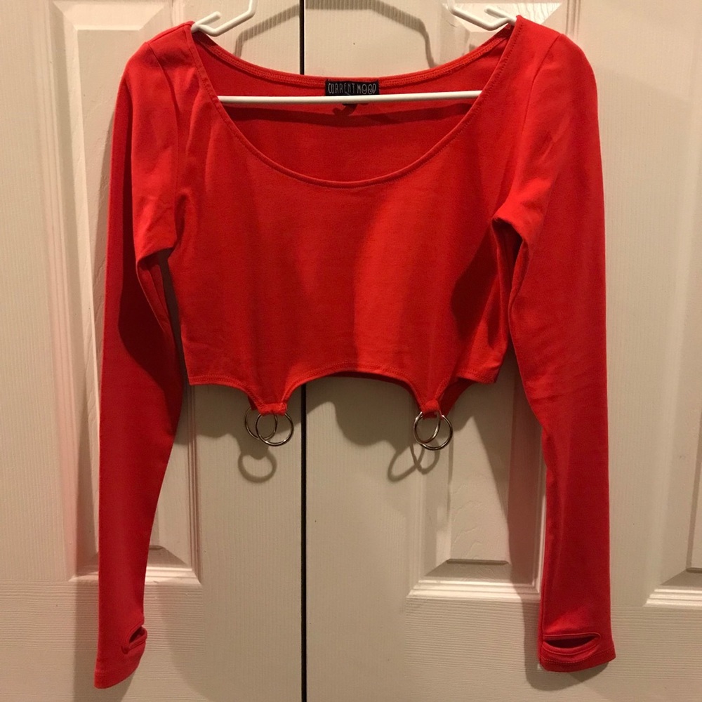 BRAND NEW current mood o-ring crop top